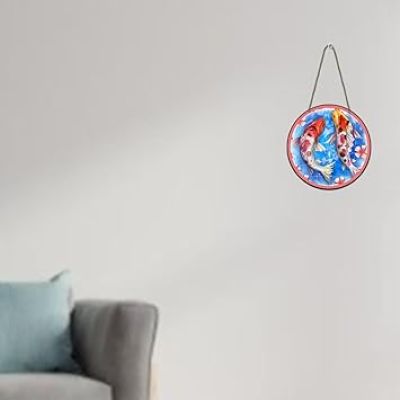 Koi Fish Decorative Wall Hanging Decoration Item For Home, Living Room Beautiful Wall Art Decor For Positive Energy Modern Decor Items