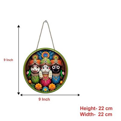 Lord Jagannath Wall Art Hanging for Home Decor Office Gifts Living Room Bedroom Wooden Decorative Items Modern Painting Artworks Decoration