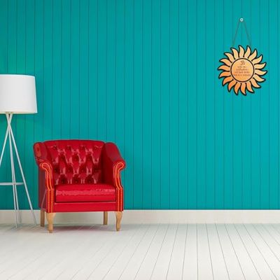 Gayatri Mantra With Sun Design Wall Hanging For Pooja Room, Living Room, Hall, Office Religious Decorative Items Wall Art for Home Decor