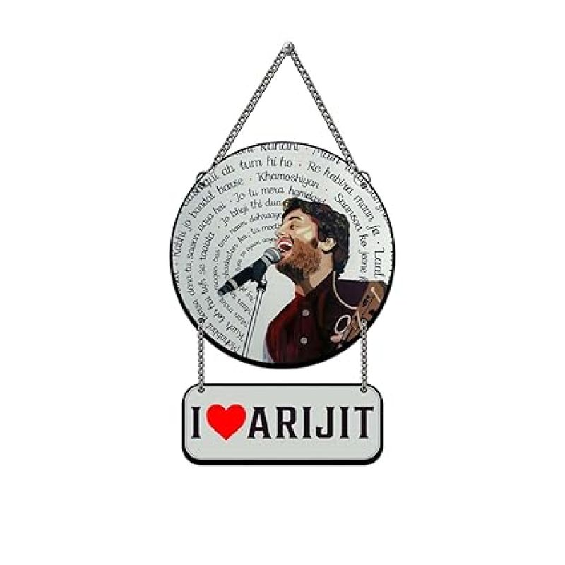 I Love Arijit Singh Wooden Wall Hanging For Home Decoration Gift For Music Lover & Arijit Fans Music Room Decor Wall Art Modern Artworks Items