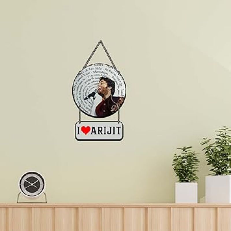I Love Arijit Singh Wooden Wall Hanging For Home Decoration Gift For Music Lover & Arijit Fans Music Room Decor Wall Art Modern Artworks Items