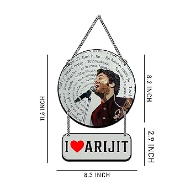 I Love Arijit Singh Wooden Wall Hanging For Home Decoration Gift For Music Lover & Arijit Fans Music Room Decor Wall Art Modern Artworks Items