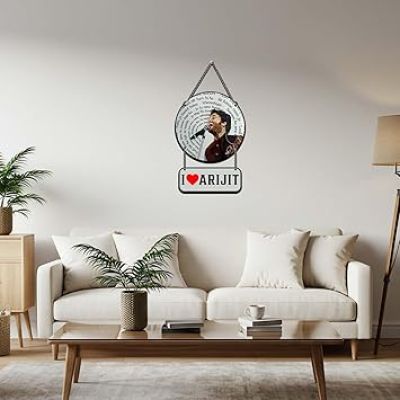 I Love Arijit Singh Wooden Wall Hanging For Home Decoration Gift For Music Lover & Arijit Fans Music Room Decor Wall Art Modern Artworks Items
