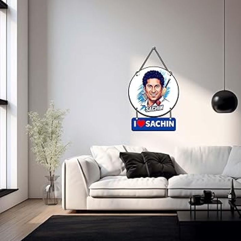 Cricketer Wall Hanging For Home Bedroom, Living Room Gift For Sachin Fans & Cricket Lover Home Wall Decoration Wall Art For Hall