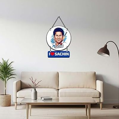 Cricketer Wall Hanging For Home Bedroom, Living Room Gift For Sachin Fans & Cricket Lover Home Wall Decoration Wall Art For Hall