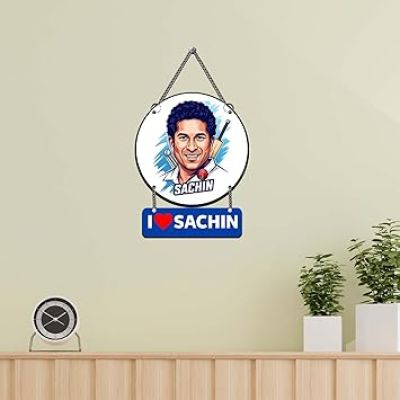 Cricketer Wall Hanging For Home Bedroom, Living Room Gift For Sachin Fans & Cricket Lover Home Wall Decoration Wall Art For Hall