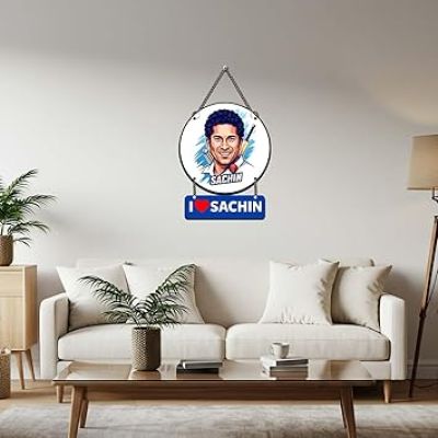 Cricketer Wall Hanging For Home Bedroom, Living Room Gift For Sachin Fans & Cricket Lover Home Wall Decoration Wall Art For Hall