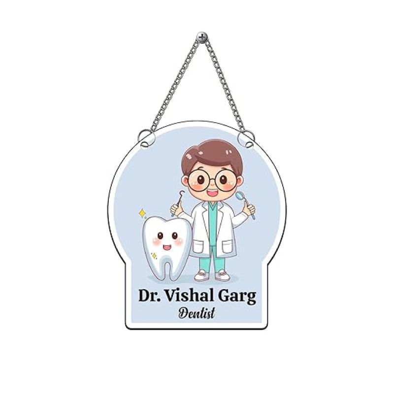 Personalized Funny Dentist Wall Hanging Customized With Name Dentist Clinic Decor Wall Hanging Gift For Dentist Doctor Wall Decorative Hangings