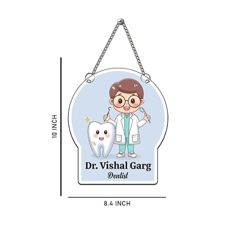 Personalized Funny Dentist Wall Hanging Customized With Name Dentist Clinic Decor Wall Hanging Gift For Dentist Doctor Wall Decorative Hangings