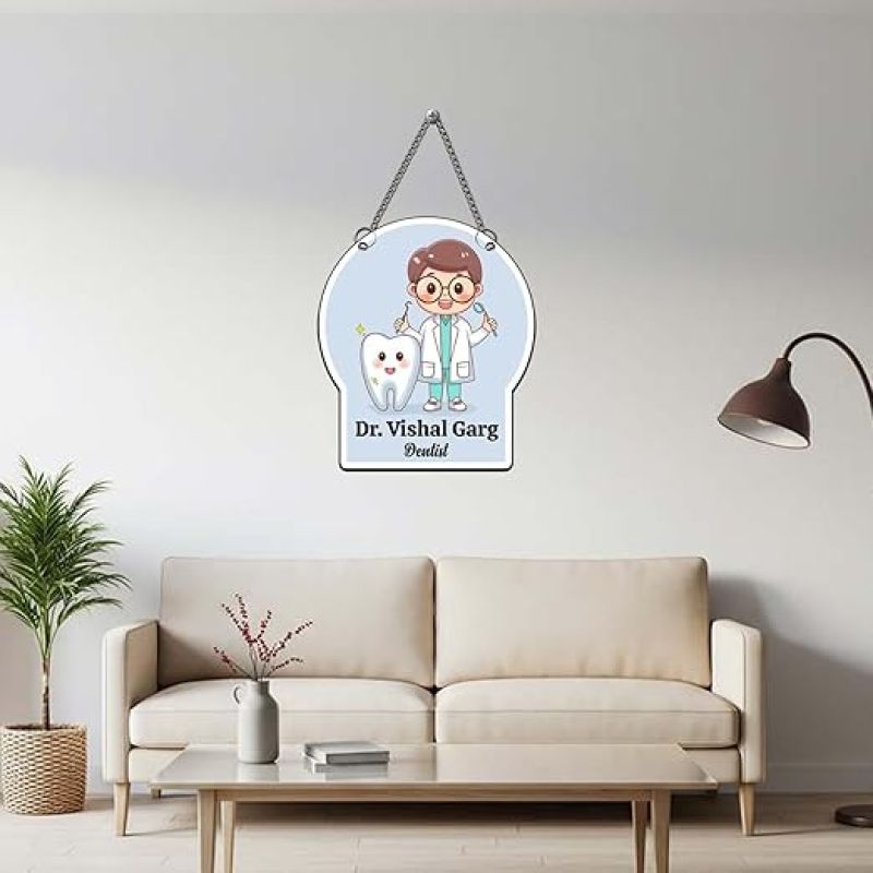 Personalized Funny Dentist Wall Hanging Customized With Name Dentist Clinic Decor Wall Hanging Gift For Dentist Doctor Wall Decorative Hangings