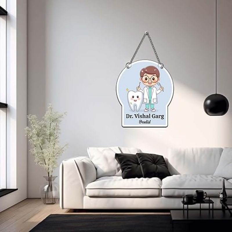 Personalized Funny Dentist Wall Hanging Customized With Name Dentist Clinic Decor Wall Hanging Gift For Dentist Doctor Wall Decorative Hangings