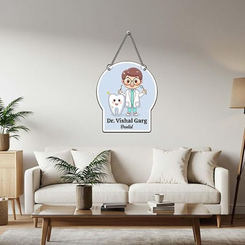 Personalized Funny Dentist Wall Hanging Customized With Name Dentist Clinic Decor Wall Hanging Gift For Dentist Doctor Wall Decorative Hangings
