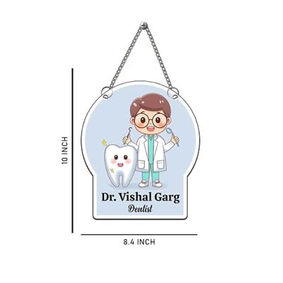 Personalized Funny Dentist Wall Hanging Customized With Name Dentist Clinic Decor Wall Hanging Gift For Dentist Doctor Wall Decorative Hangings