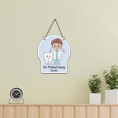 Personalized Funny Dentist Wall Hanging Customized With Name Dentist Clinic Decor Wall Hanging Gift For Dentist Doctor Wall Decorative Hangings