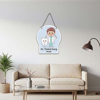 Personalized Funny Dentist Wall Hanging Customized With Name Dentist Clinic Decor Wall Hanging Gift For Dentist Doctor Wall Decorative Hangings