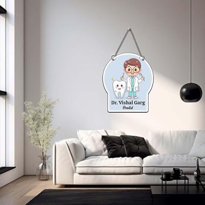Personalized Funny Dentist Wall Hanging Customized With Name Dentist Clinic Decor Wall Hanging Gift For Dentist Doctor Wall Decorative Hangings