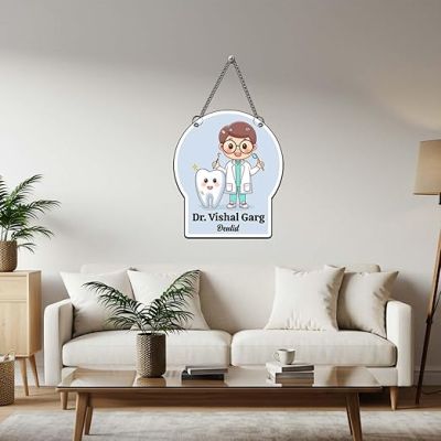 Personalized Funny Dentist Wall Hanging Customized With Name Dentist Clinic Decor Wall Hanging Gift For Dentist Doctor Wall Decorative Hangings
