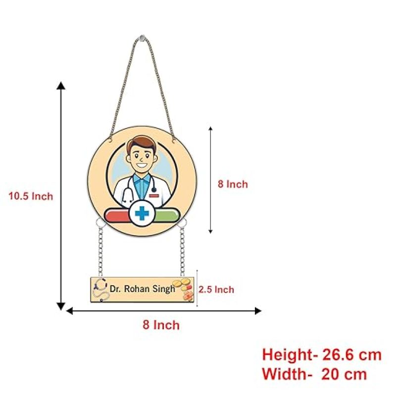 Personalized Doctor Wall Hanging Decorative Items For Study Room Kids Room Clinic Decoration Items Gift for Doctors Wall Art Decor