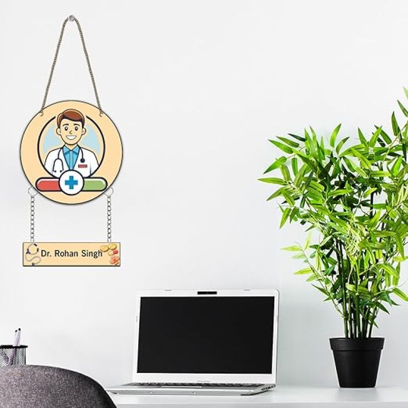 Personalized Doctor Wall Hanging Decorative Items For Study Room Kids Room Clinic Decoration Items Gift for Doctors Wall Art Decor