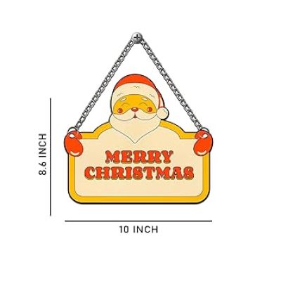 Merry Christmas With Santa Claus Wooden Wall Hanging For Kids Room Decoration Gift For Christian Friend On Christmas Wall Art Decor Christmas Decorations Items