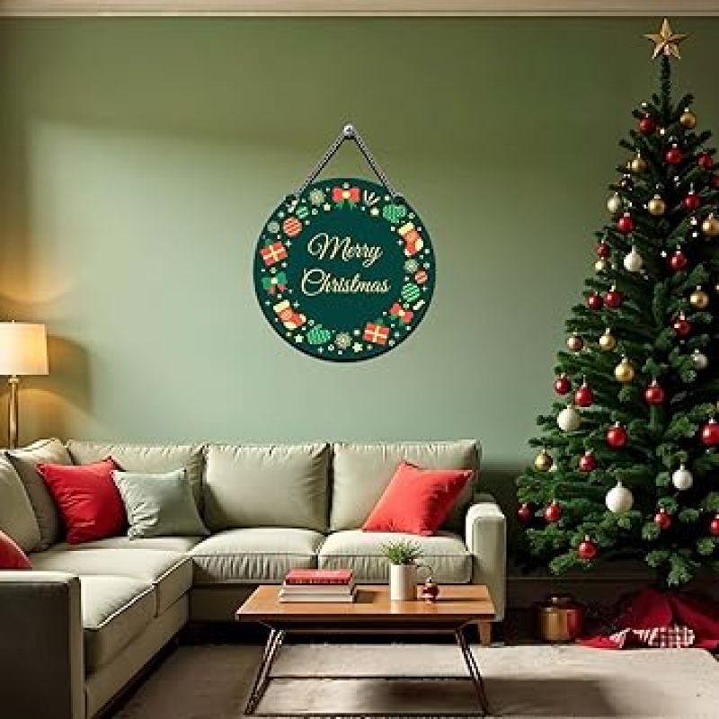 Merry Christmas Printed Wall Hanging Door Hanging For Home And Christmas Decorations Items Christmas Gift Items Home Decoration Wall Art