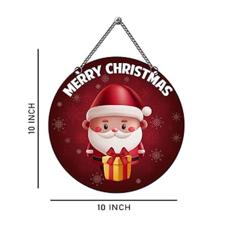 Merry Christmas Santa Wall Hanging Christmas Home Decor Wall Art Living Room, Bedroom, Office & Halls Decoration Wishing Christmas Gift For Family & Colleagues