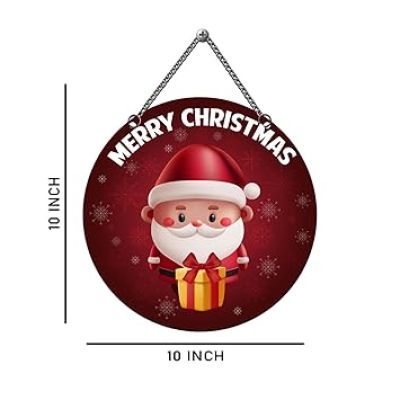Merry Christmas Santa Wall Hanging Christmas Home Decor Wall Art Living Room, Bedroom, Office & Halls Decoration Wishing Christmas Gift For Family & Colleagues