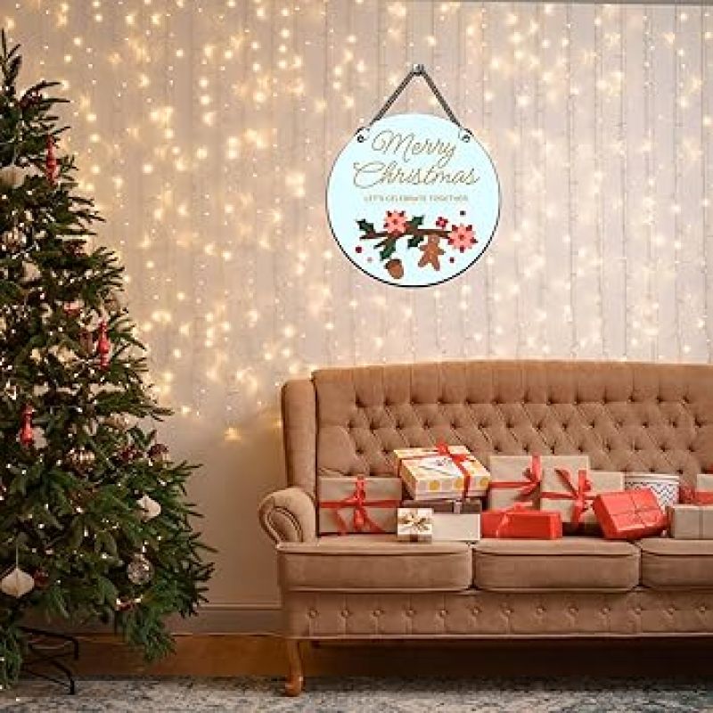 Wooden Merry Christmas Lets Celebrate Together Wall Hanging Christmas Wall Decor items Church Decoration Wall Art Home Decor