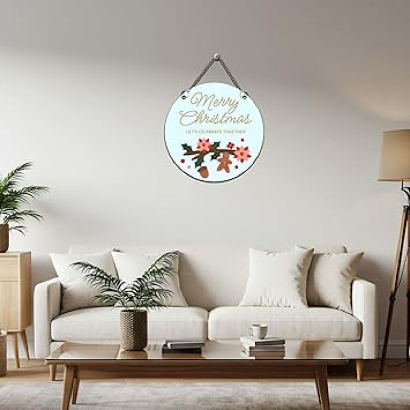 Wooden Merry Christmas Lets Celebrate Together Wall Hanging Christmas Wall Decor items Church Decoration Wall Art Home Decor