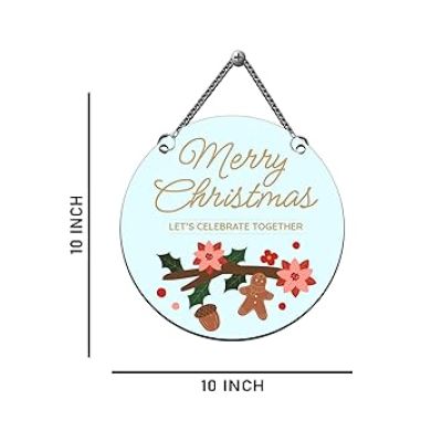 Wooden Merry Christmas Lets Celebrate Together Wall Hanging Christmas Wall Decor items Church Decoration Wall Art Home Decor