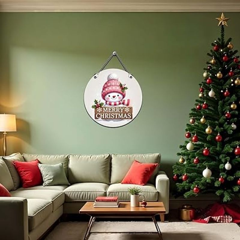 Merry Christmas Wooden Wall Hanging for Living Room, Bedroom, Kids Room & Hall Wishing Gift for Christmas Home Decoration for Wall Church Decoration