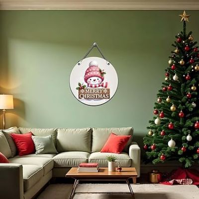 Merry Christmas Wooden Wall Hanging for Living Room, Bedroom, Kids Room & Hall Wishing Gift for Christmas Home Decoration for Wall Church Decoration