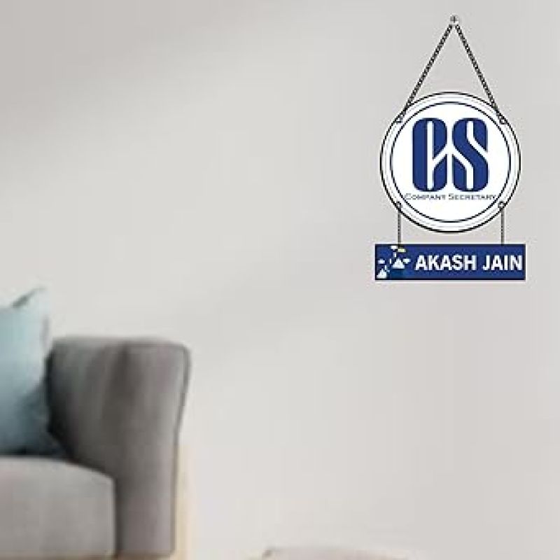 Personalized Company Secretary (CS) Wooden Wall Hanging Unique Gift for CS Friends, Office Colleagues Corporate Gifting Office Wall Decor Gift for Corporate Secretaries Ideal for Graduation, Promotion, or Appreciation