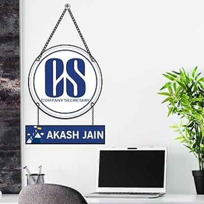 Personalized Company Secretary (CS) Wooden Wall Hanging Unique Gift for CS Friends, Office Colleagues Corporate Gifting Office Wall Decor Gift for Corporate Secretaries Ideal for Graduation, Promotion, or Appreciation