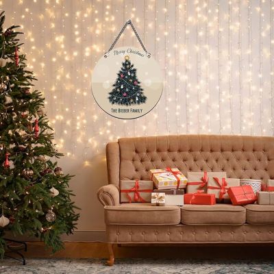 Merry Christmas Wooden Wall Hanging for Home Living Room Office Church Decor Christmas Tree Decoration  Wall Art Decor  Gift for Christian Friend
