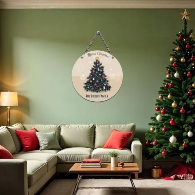 Merry Christmas Wooden Wall Hanging for Home Living Room Office Church Decor Christmas Tree Decoration  Wall Art Decor  Gift for Christian Friend