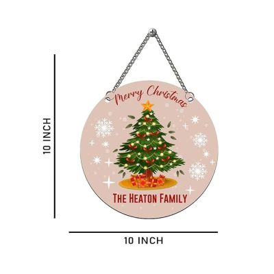 Personalized Merry Christmas Wooden Wall Hanging Decoration for Home & Office Christmas Wishing Gift for Loveable Person Wall Hanging Ornament Decor for Living Room