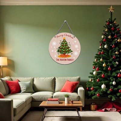 Personalized Merry Christmas Wooden Wall Hanging Decoration for Home & Office Christmas Wishing Gift for Loveable Person Wall Hanging Ornament Decor for Living Room