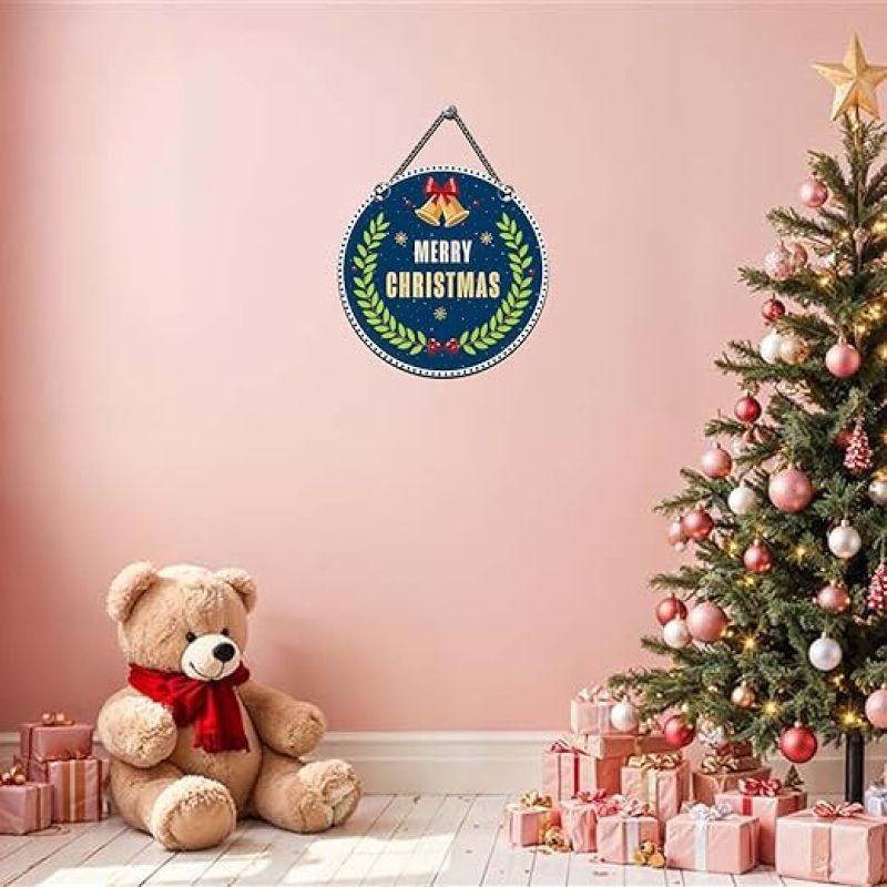 hristmas Decoration Wooden Wall Hanging for Home Living Room Office Christmas Party Church Decoration