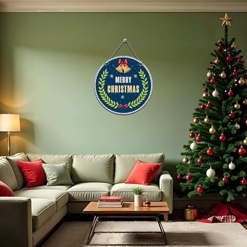 hristmas Decoration Wooden Wall Hanging for Home Living Room Office Christmas Party Church Decoration