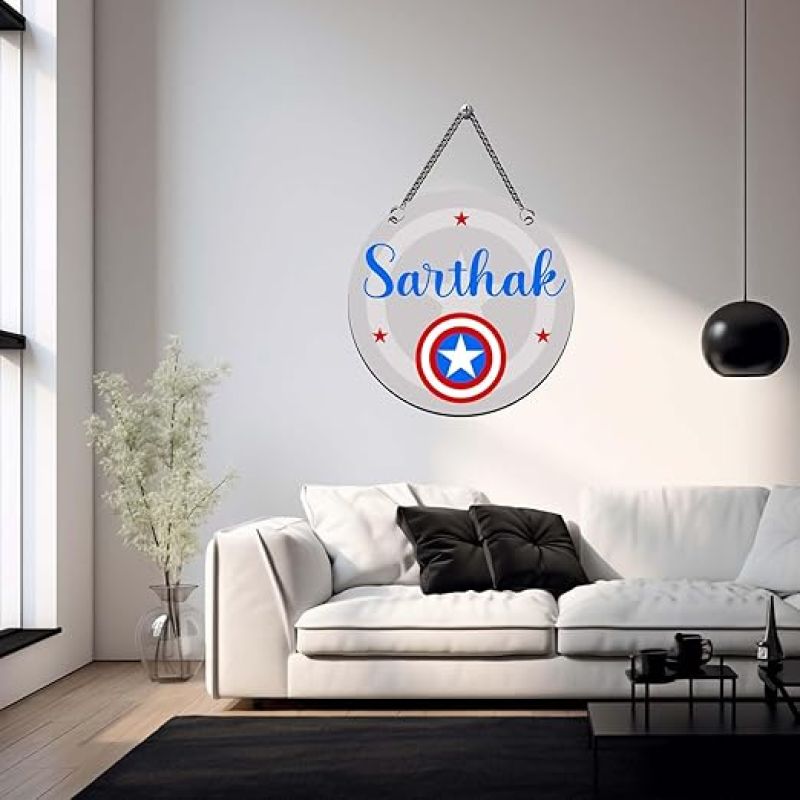 Personalized CaptainAmerica Theme Wall Hanging Birthday Theme Return Gift Kids Room Decor Wall Art Decor