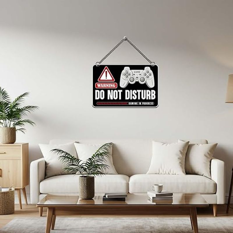 Do Not Disturb Gaming Wall Hanging Wall Decor For Gamer House Gaming Room Wall Art Decor