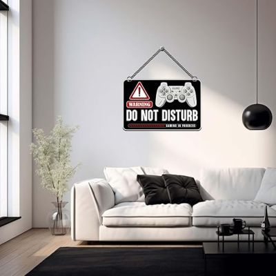 Do Not Disturb Gaming Wall Hanging Wall Decor For Gamer House Gaming Room Wall Art Decor