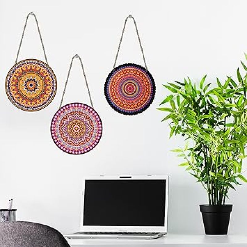 Mandala Pattern Decorative Wall Art MDF Wooden Wall Hanger for Living Room Bedroom  Office Gift Wall Hanging For Home Decoration  Home Decor Items Living Room Decor