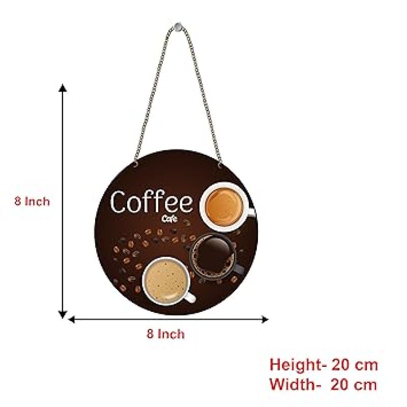 Coffee Cafe Wall Hanging for Home, Coffee Bar, Restaurant, Dining Area Décor & Gift Kitchen Cafe Wall Art Decor Gift For Tea Lover