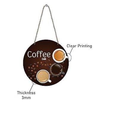 Coffee Cafe Wall Hanging for Home, Coffee Bar, Restaurant, Dining Area Décor & Gift Kitchen Cafe Wall Art Decor Gift For Tea Lover