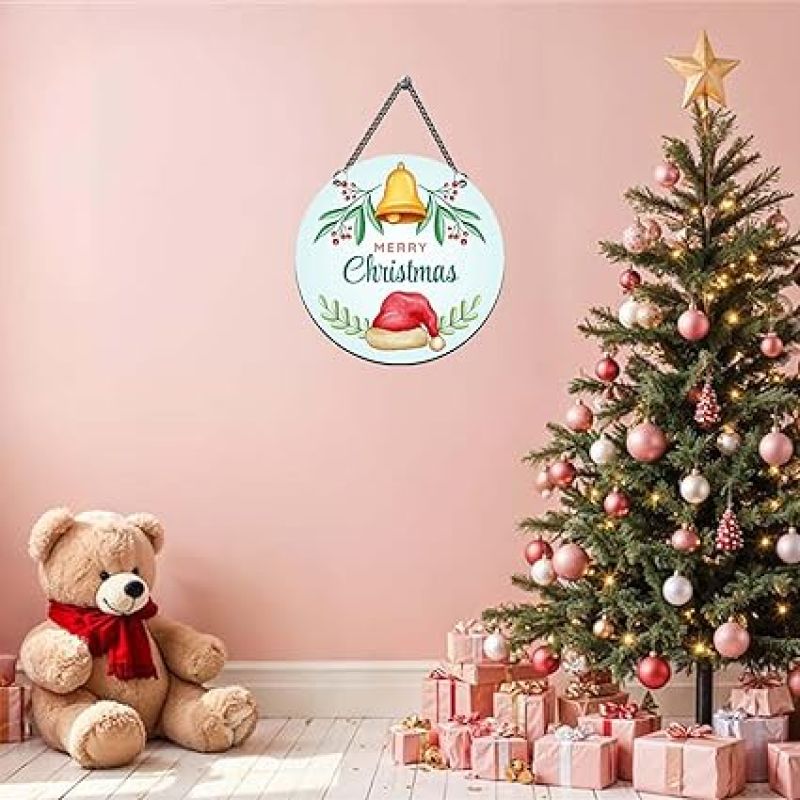 Merry Christmas Cute Wall Hanging | Christmas Tree Decoration Items Gifts Hanging Ornaments Props Xmas Decorations Items for Home Living Room Office Church