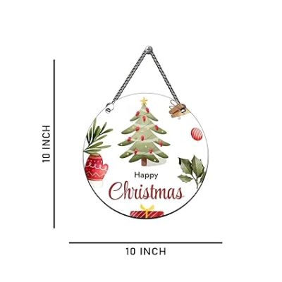 Happy Christmas Wall Hanging for Home, Living Room, Office, Church Christmas Tree Decorations & Hanging Ornaments Gift for Friends & Family