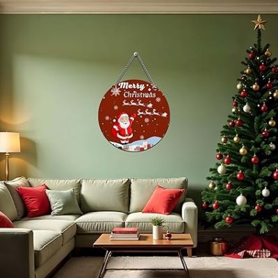 Merry Christmas Printed Wall Hanging for Home and Office Decor Christmas Decorations Items Kids Room Decor Church Decoration