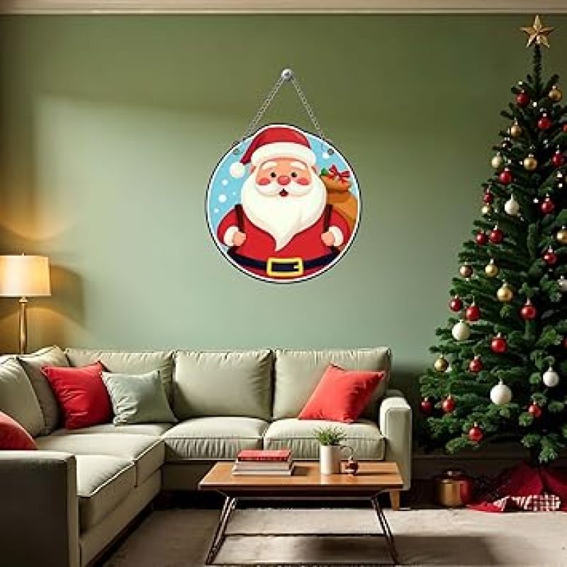Santa Claus Wall Hanging for Home Living Room Party Church Decoration Xmas Wall Decor Items Merry Christmas Wall Décor Christmas Home Decoration